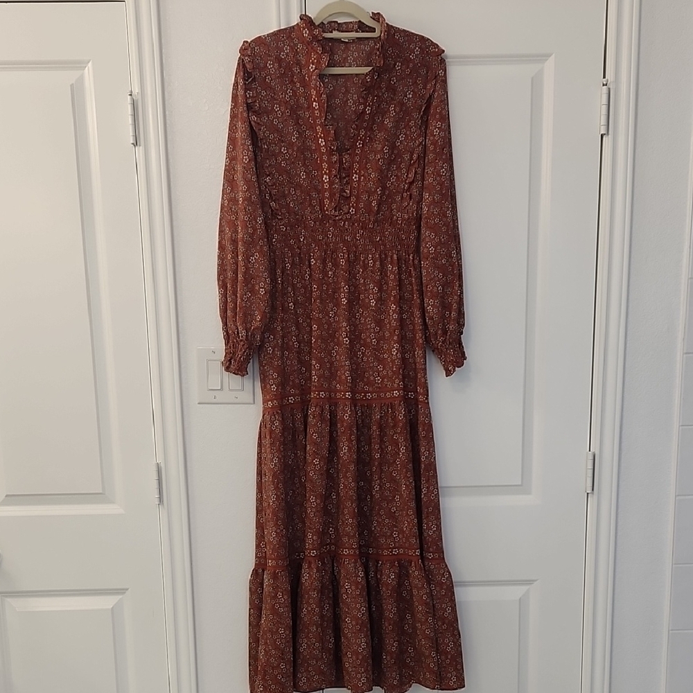 Max Studio Floral Long Sleeve Dress